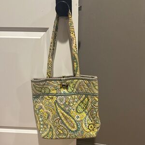 Vera Bradley Paisley Tote Bag - Yellow and Green